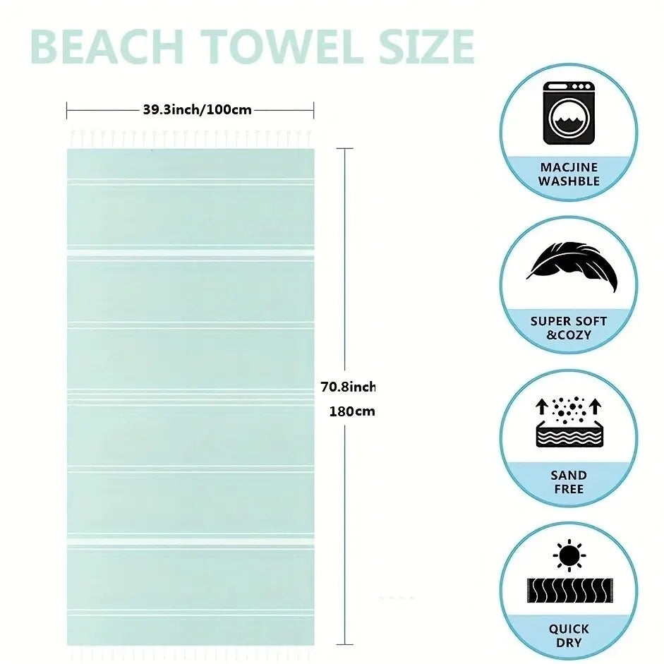 Oversized Turkish Beach Towel 100180cm