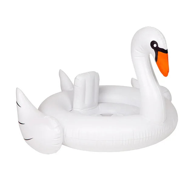 inflatable flamingo and white swan pool raft lounge toy