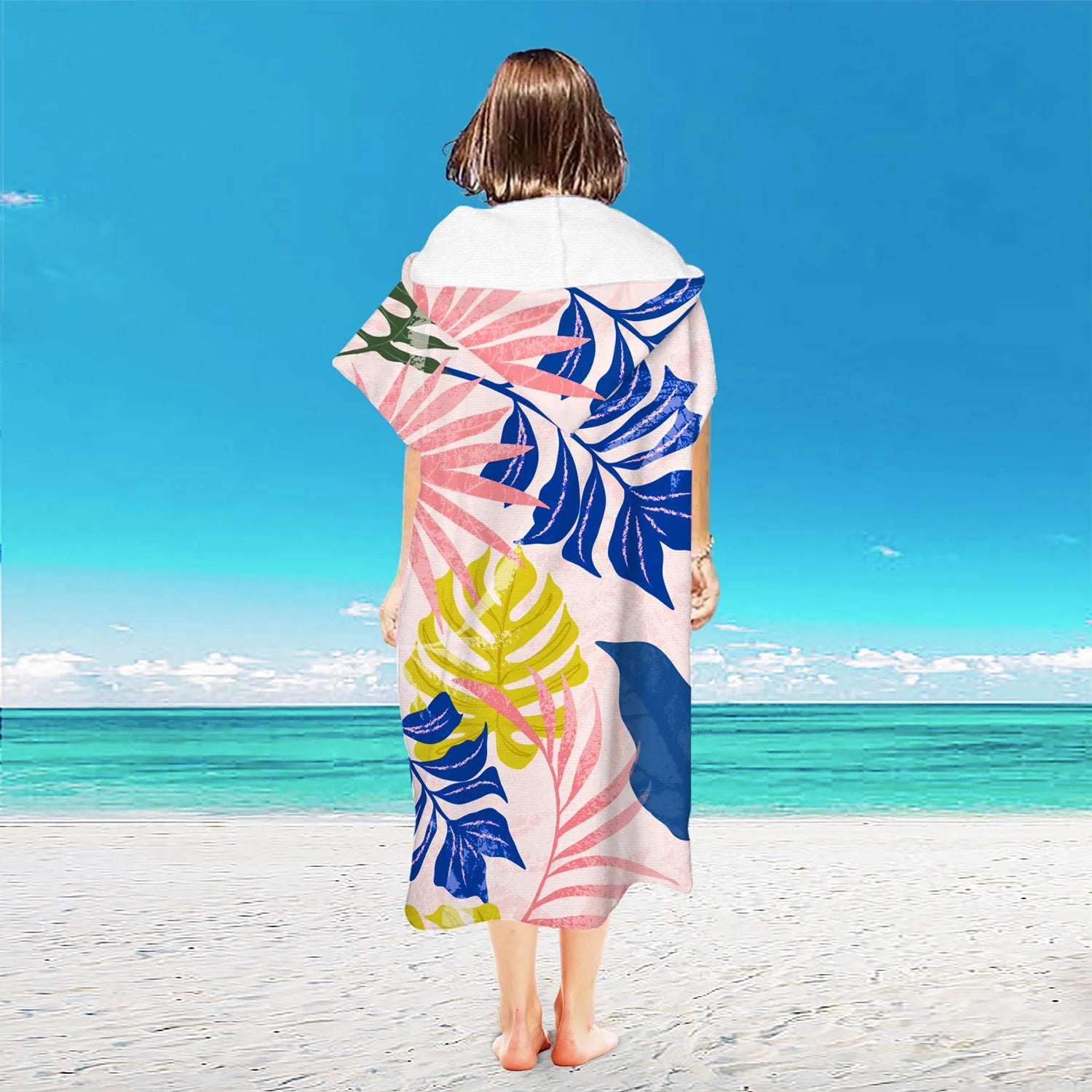 Hooded Beach Towel Poncho for Adults