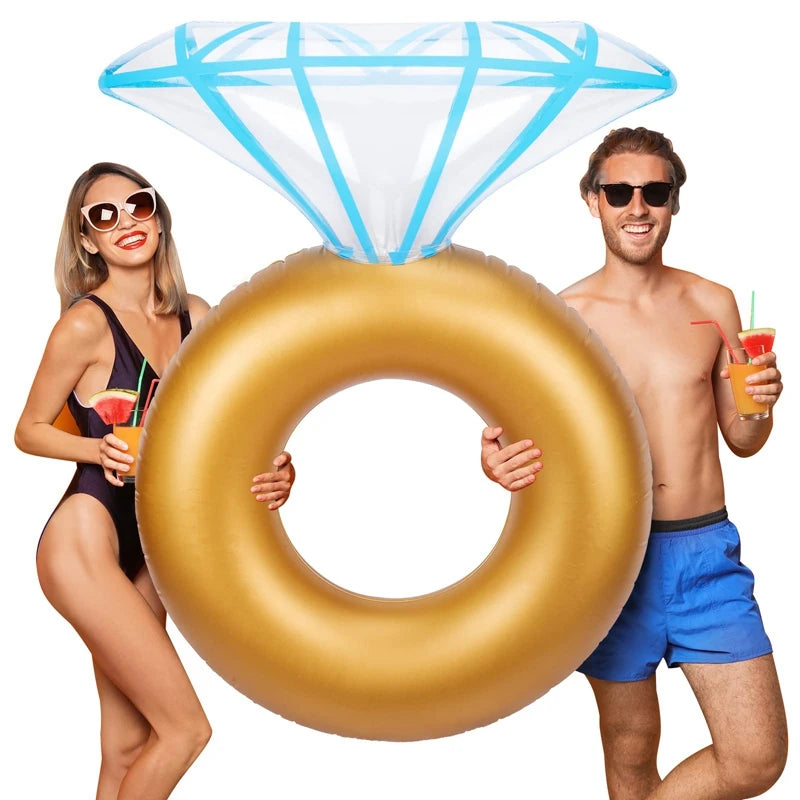 diamond ring pool float for wedding parties