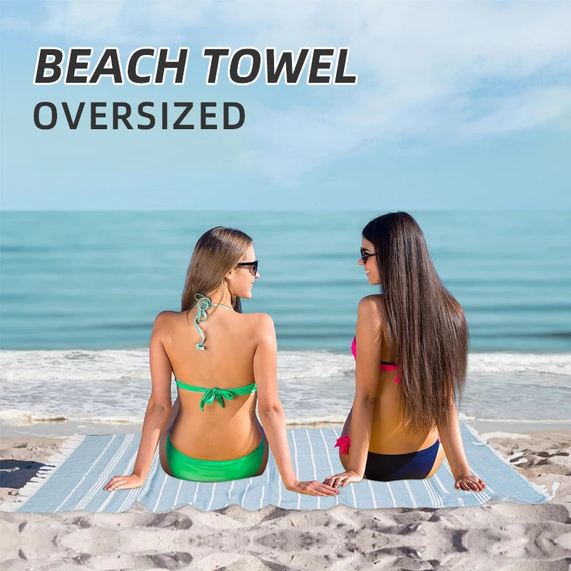 Turkish Beach Towels Pool Swim Bath Towel Sand Free Quick Dry Oversize