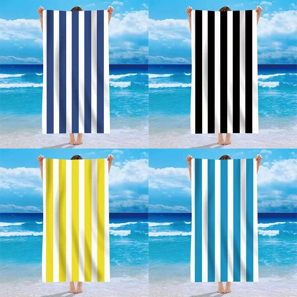 multicolor striped beach towels summer essentials