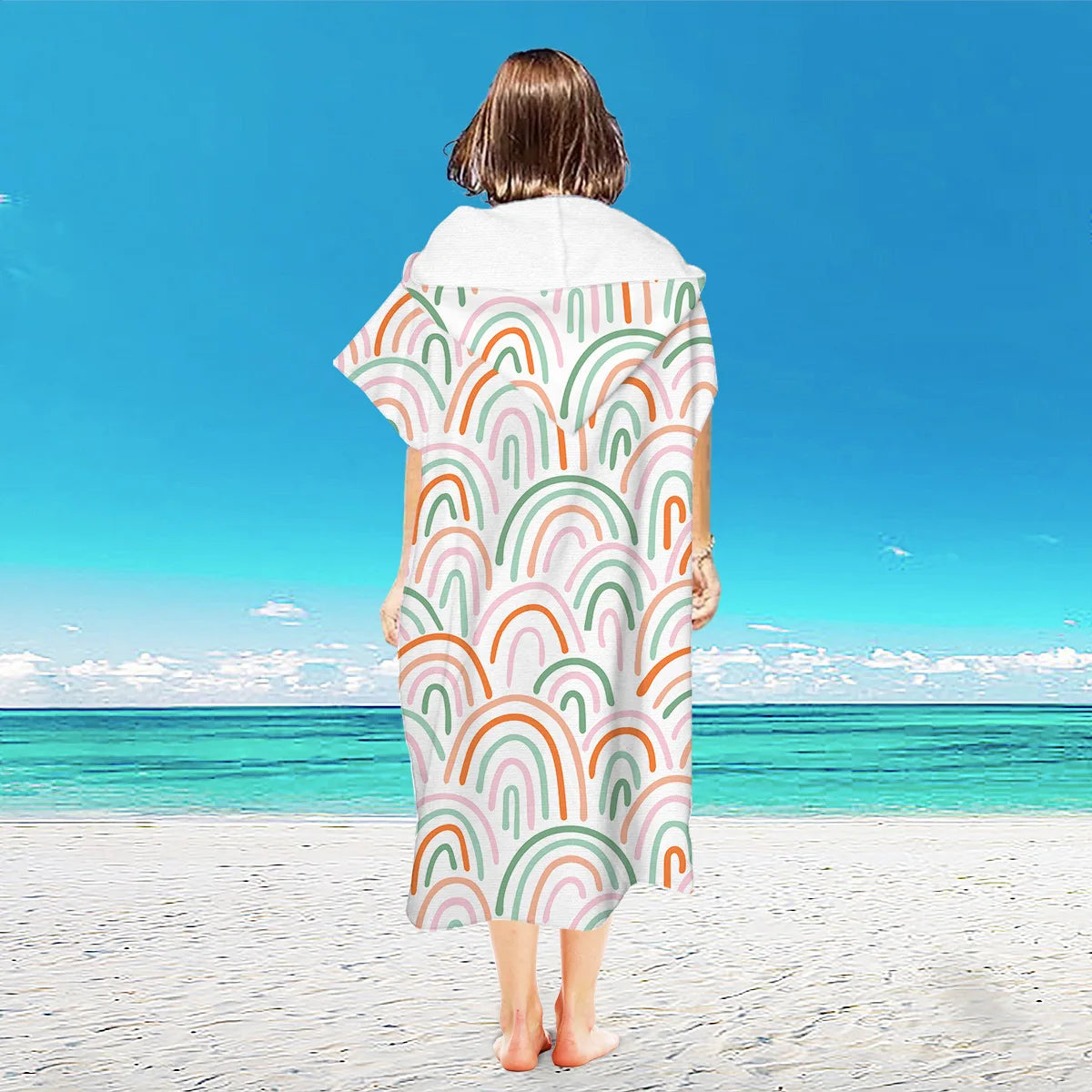 Hooded Beach Towel Poncho for Adults
