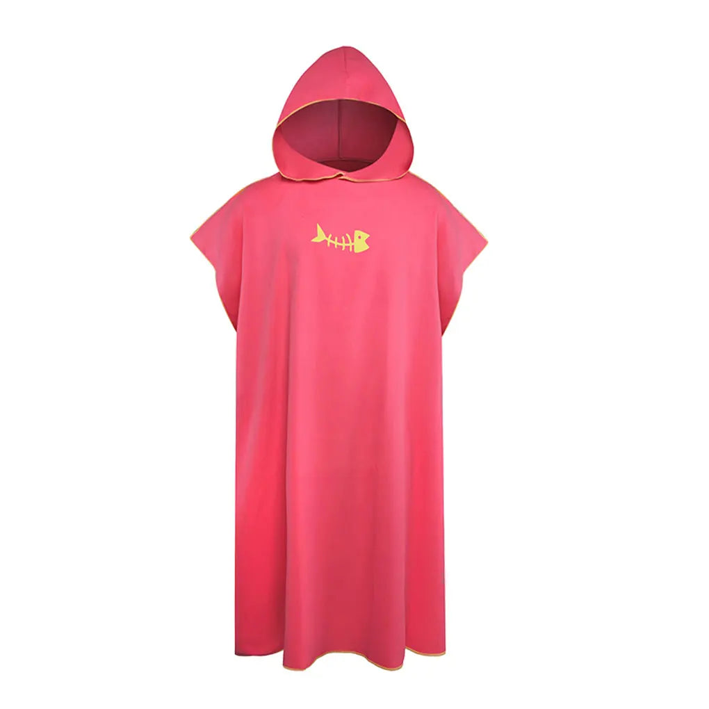 Hooded Towel Poncho for Adults Quick-Dry Microfiber Beach & Swim