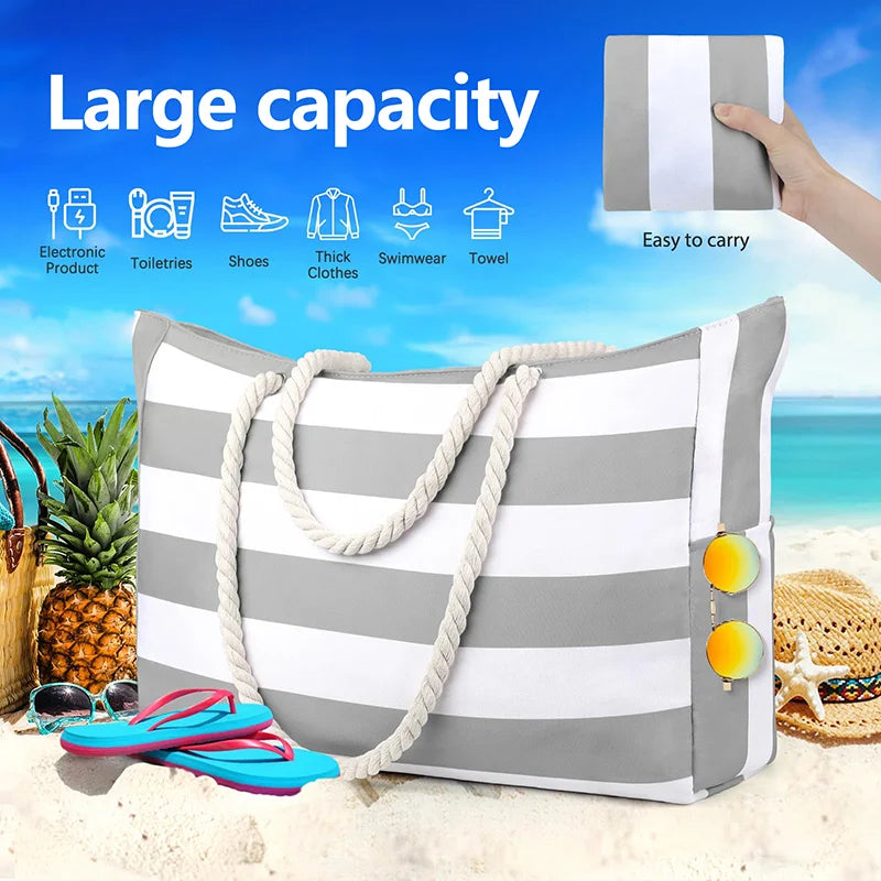 Bohemian Womens Beach Tote | Large Waterproof Travel Bag