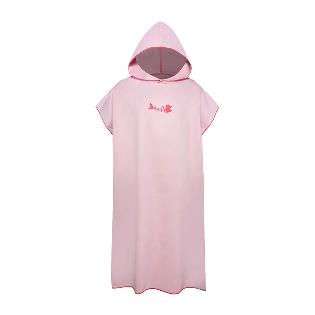 Hooded Towel Poncho for Adults Quick-Dry Microfiber Beach & Swim