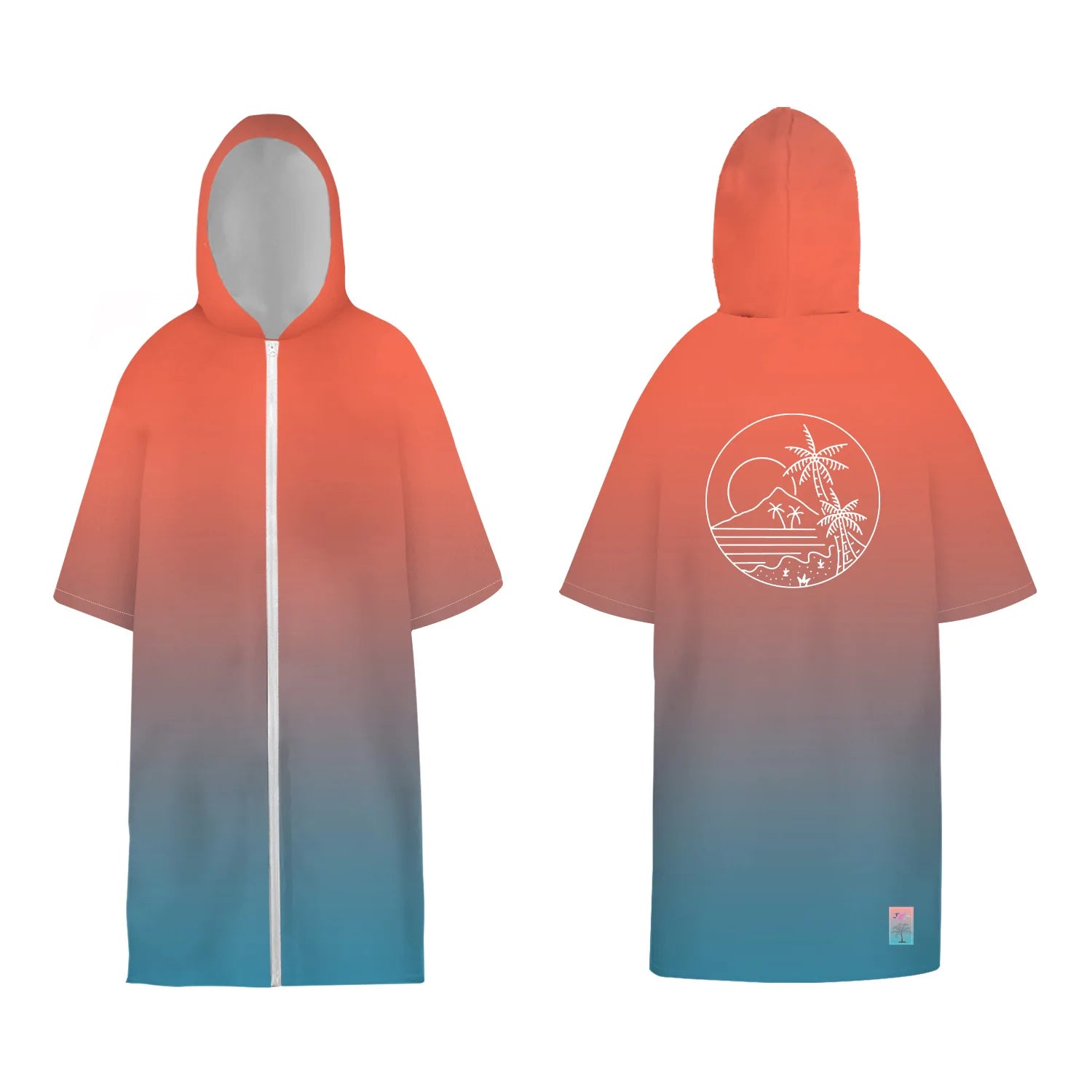 Microfiber poncho towel with hood