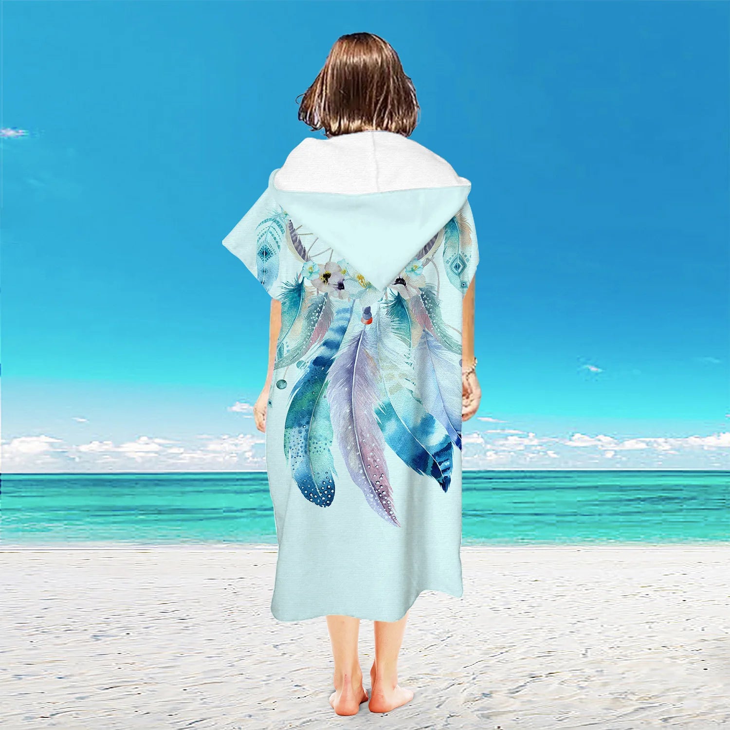 Hooded Beach Towel Poncho for Adults