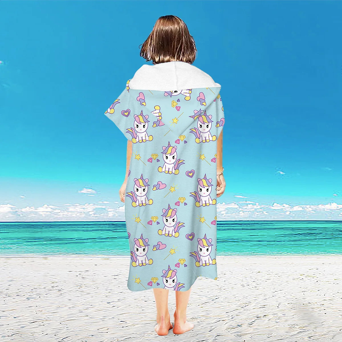 Hooded Beach Towel Poncho for Adults