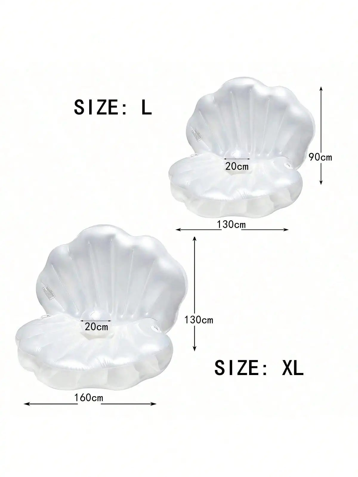 seashell pool float inflatable with pearl