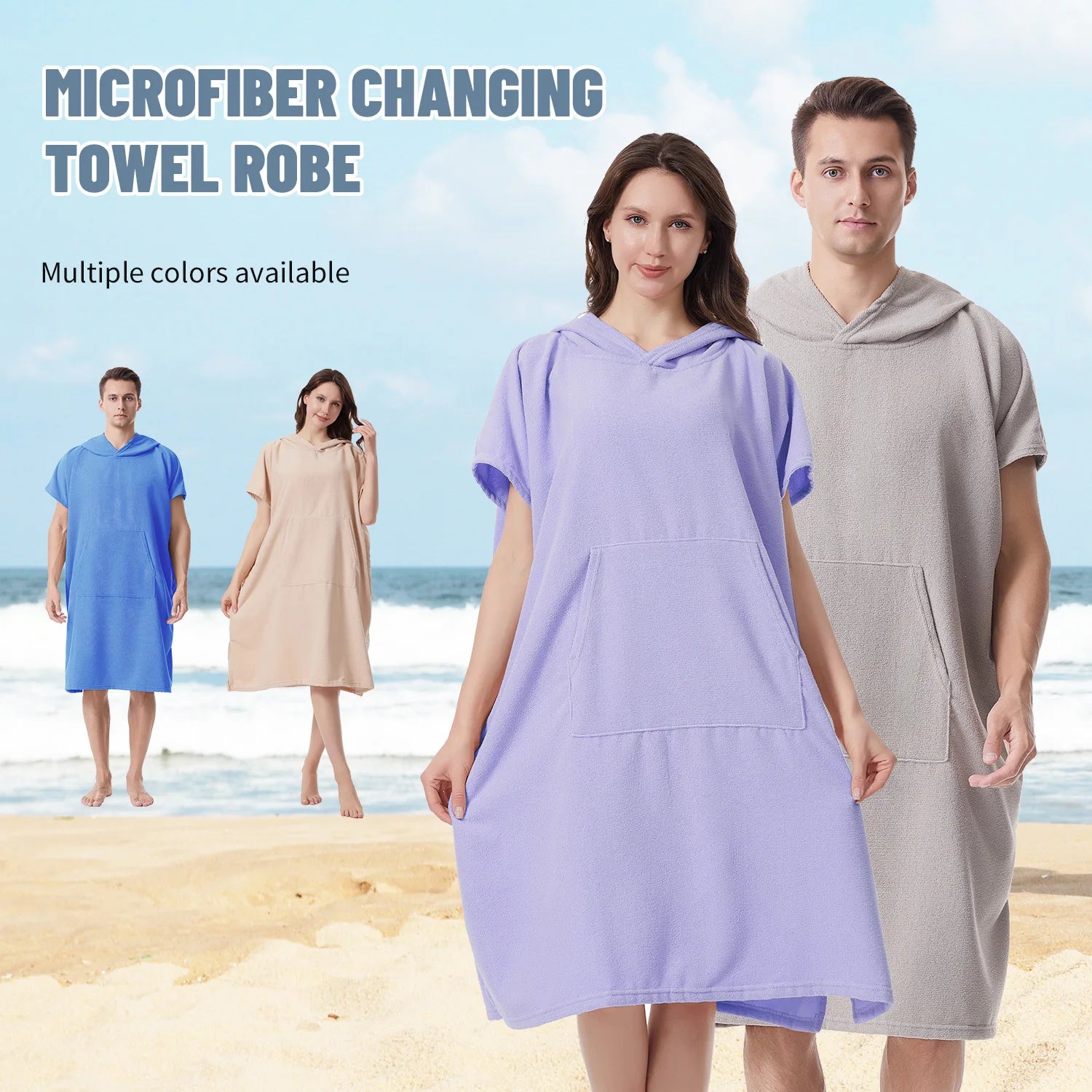 Mutao microfiber bathrobe Changing Towel Robe 