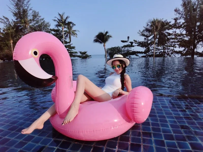 Giant Inflatable Flamingo Pool Float 