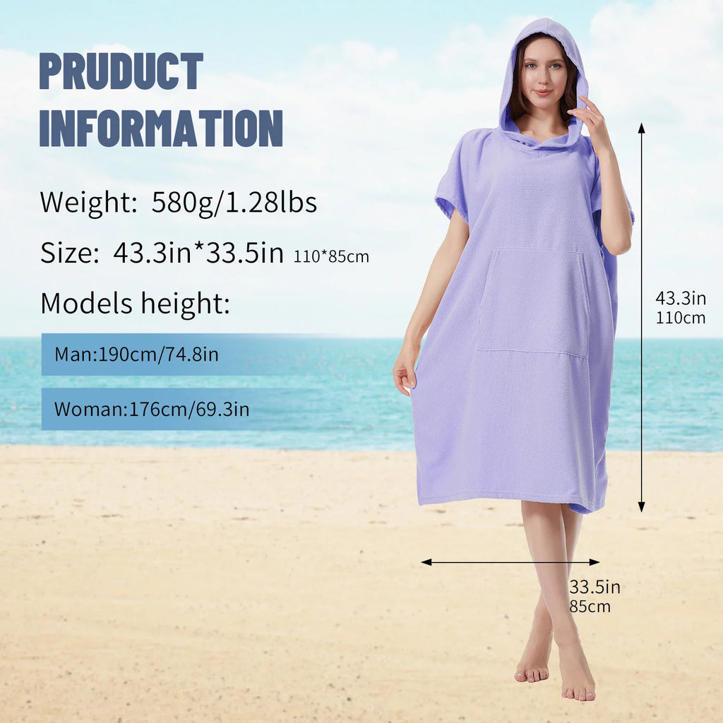 Mutao microfiber bathrobe Changing Towel Robe 