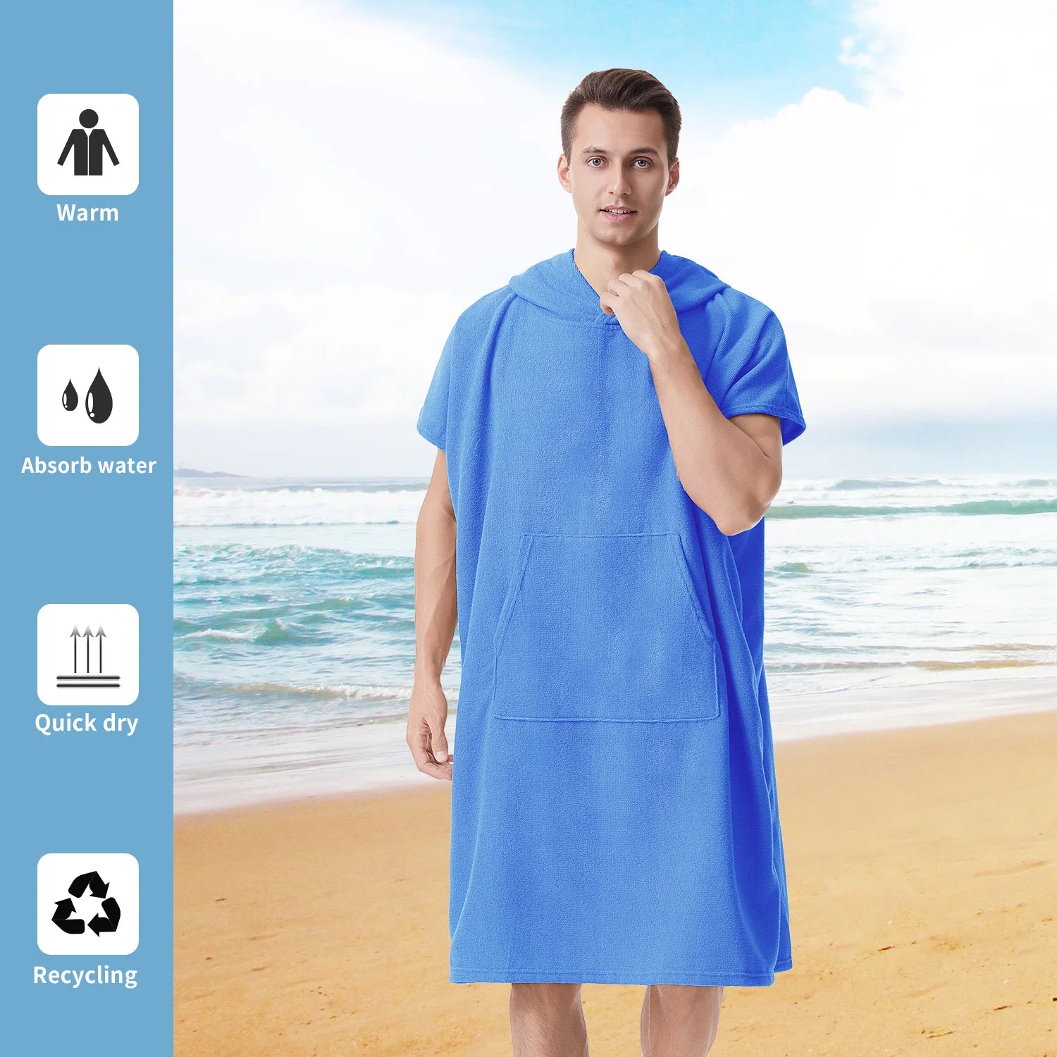 Mutao microfiber bathrobe Changing Towel Robe 