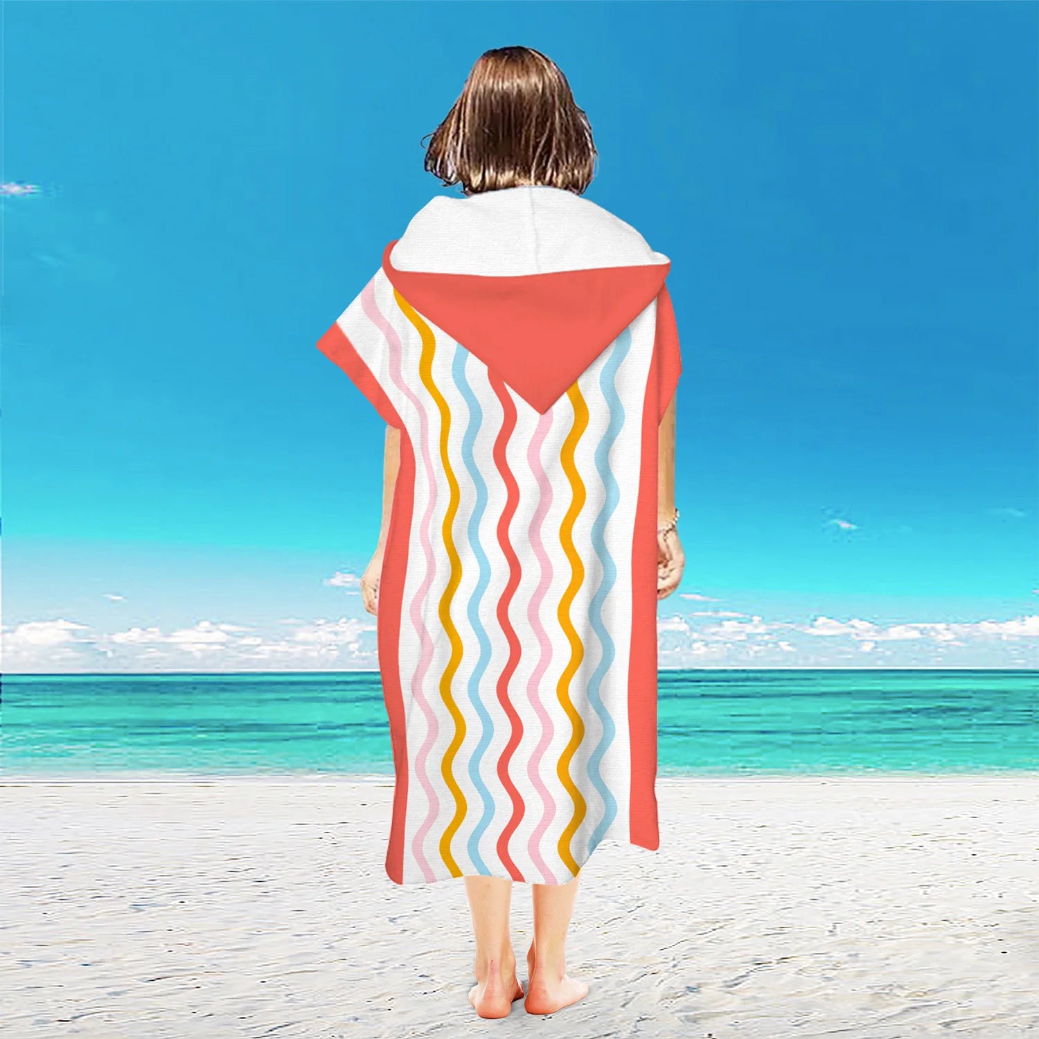Hooded Beach Towel Poncho for Adults
