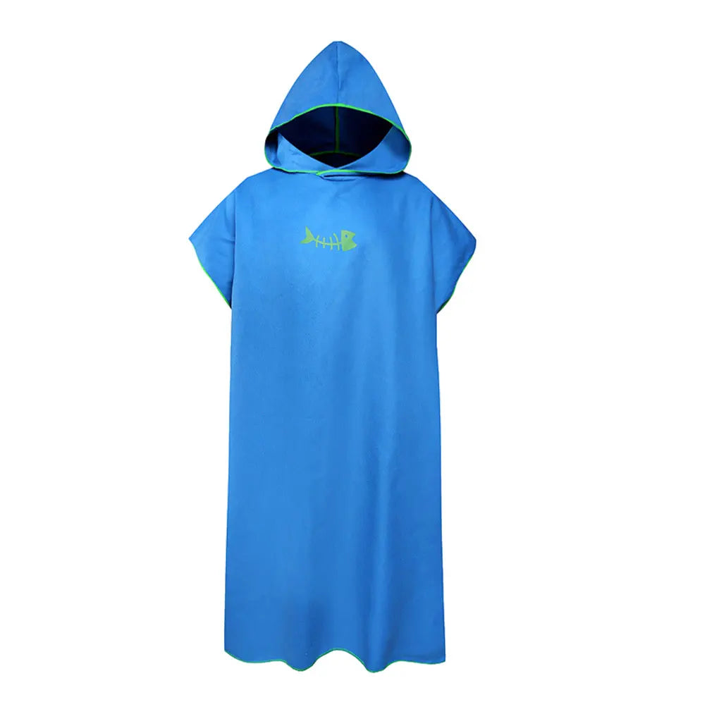 Hooded Towel Poncho for Adults Quick-Dry Microfiber Beach & Swim