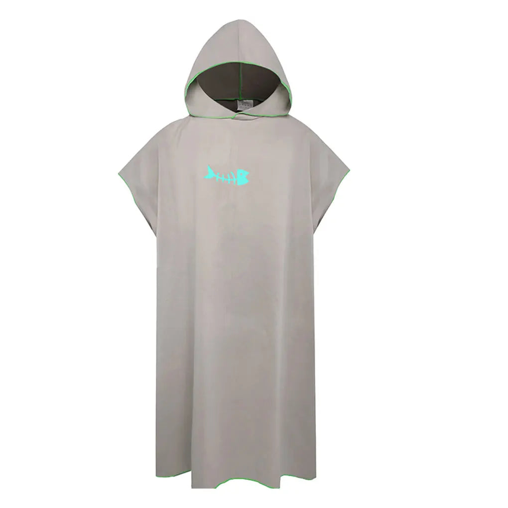 Hooded Towel Poncho for Adults Quick-Dry Microfiber Beach & Swim
