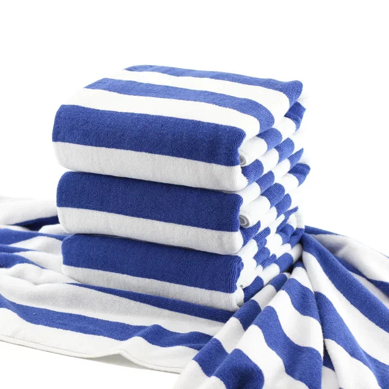 100 cotton beach and bath towel set striped luxury
