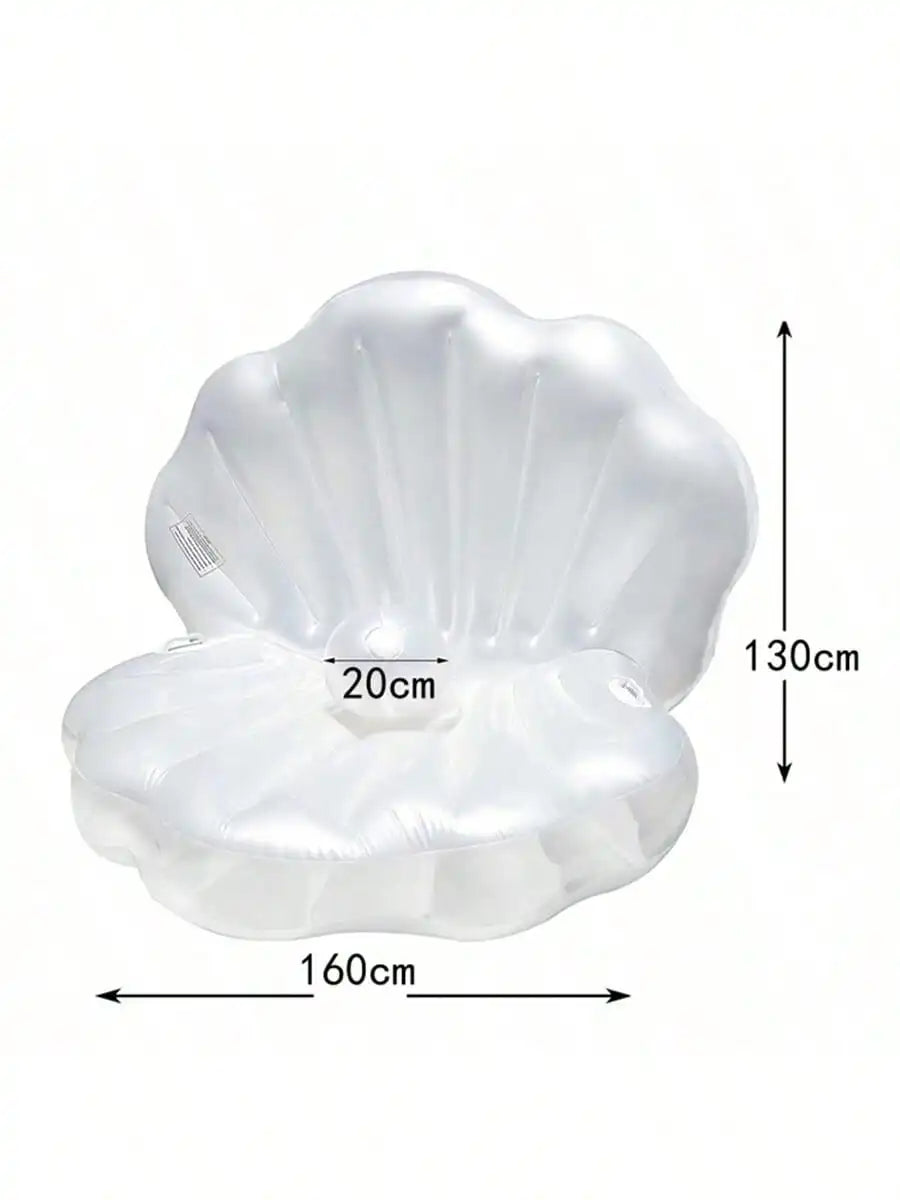 seashell pool float inflatable with pearl